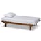Baxton Studio Hiro Walnut Finished Wood Expandable Twin Size to King Size Bed Frame 168-10738 - alternate 4